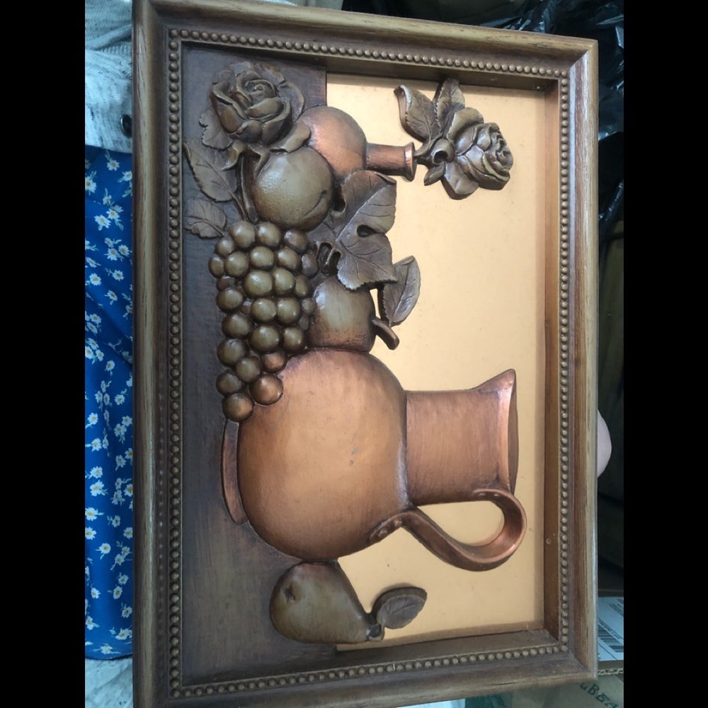 Coppercraft water pitcher fruit frame